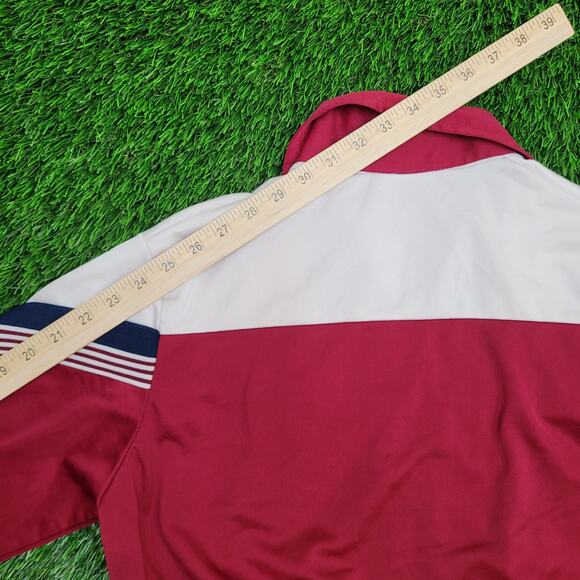 Vintage 80s Footlocker Track Jacket Womens Medium 19x24 Red - Picture 3 of 11